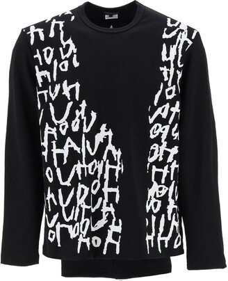 Script-Printed Crewneck Sweatshirt