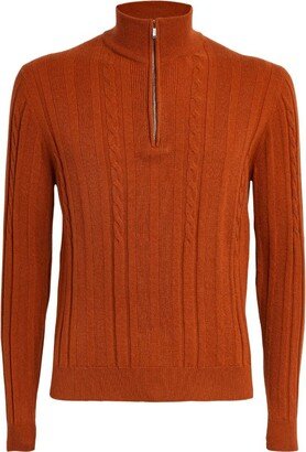 Fioroni Cashmere Cashmere Quarter-Zip Sweater