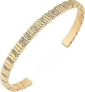 Gabrielle Pave Cuff Bracelet in Gold Tone