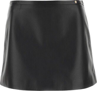 Logo Plaque Zipped Mini Skirt