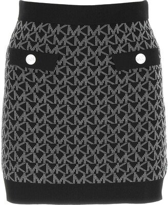 Logo Jacquard Mini Skirt-AA