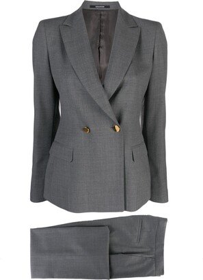 Double-Breasted Twill Suit