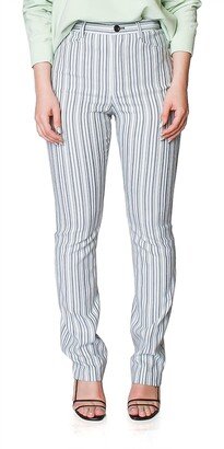 High Waisted Suiting Skinny Pants In Grey/black/white