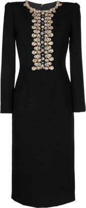 Juno crystal-embellished midi dress