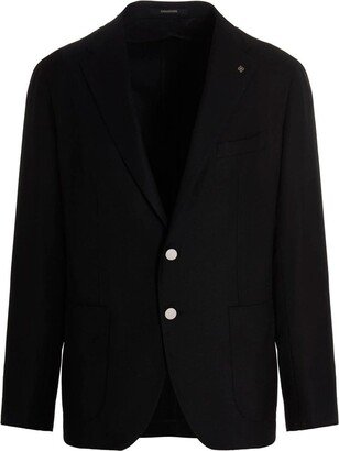 Single-Breasted Brooch Detailed Blazer-AA