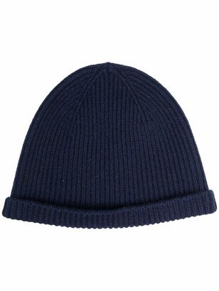 Ribbed Cashmere-Blend Beanie