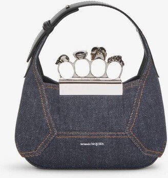 Women's The Jewelled Hobo Mini Bag In Denim