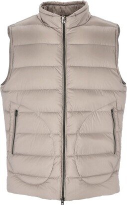 Sleeveless Zippped Padded Down Gilet