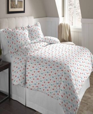 Owl Superior Weight Cotton Flannel Duvet Cover Set