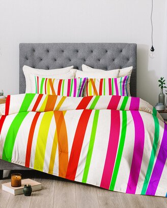 Lisa Argyropoulos Bold Rainbow Stripes Comforter Set