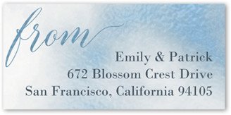 Address Labels: Romantic Texture Address Label, Blue, Address Label, Matte