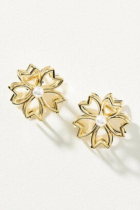 By Anthropologie Pearl Flower Metal Hair Claw Clips, Set of 2