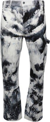 Tie-Dye Wide-Leg Jeans