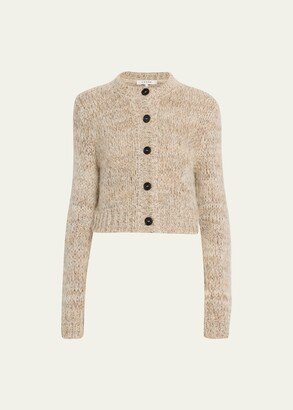 Marl-Wool Button-Front Cardigan-AA