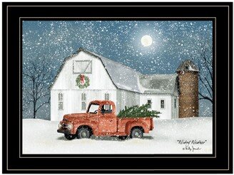 Wintry Weather by Billy Jacobs, Ready to hang Framed Print, Black Frame, 19