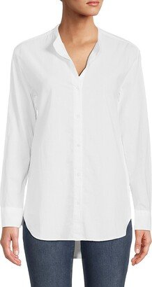 Collarless Cotton Shirt