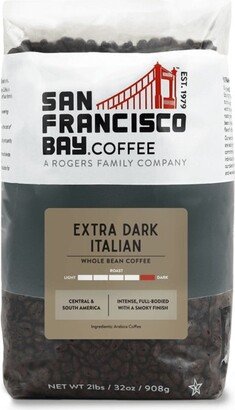 San Francisco Bay Coffee, Extra Dark Italian, 2lb (32oz) Whole Bean Coffee