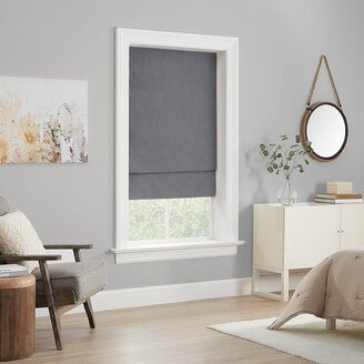 Dillan Linen-Like Textured Solid 100% Total Blackout Cordless Roman Shade