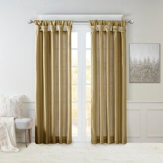 Gracie Mills 1-pc Emilia Twist Tab Lined Window Curtain Panel - 50x120-AA