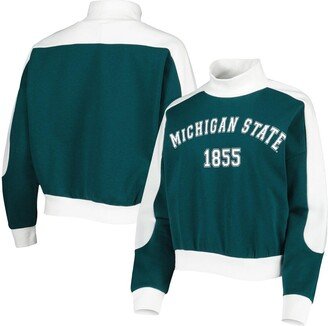 Women's Gameday Couture Green Michigan State Spartans Make it a Mock Sporty Pullover Sweatshirt