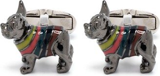 French Bulldog striped cufflinks