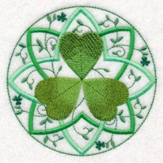 Shamrock Medallion Embroidered Kitchen Towel/Dish Towel