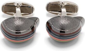 Helmet striped cufflinks