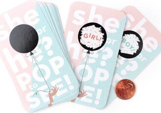 Inklings Paperie 12ct Scratch Off Gender Reveal Boy Balloon Cards