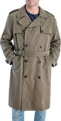 Plymouth Mens Twill Double Breasted Trench Coat