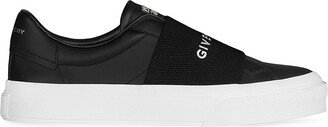 City Court Elastic & Leather Sneakers