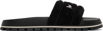 Black 'The Terry Slide' Sandals