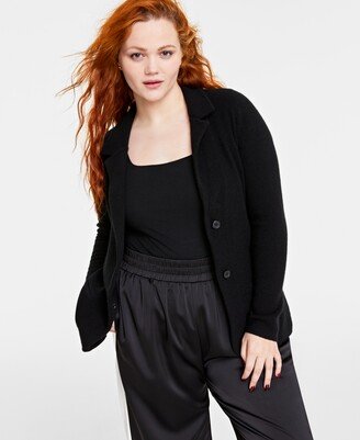 Plus Size 100% Cashmere Blazer, Created for Macy's