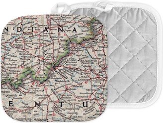 Louisville Kentucky Map Hot Pad - Pot Holder Airbnb Kitchen Wedding