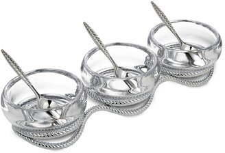 Braid Triple Condiment Set with Spoons