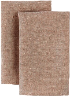 Red Hopsack Linen Napkin Set