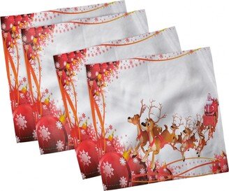 Santa Set of 4 Napkins, 12