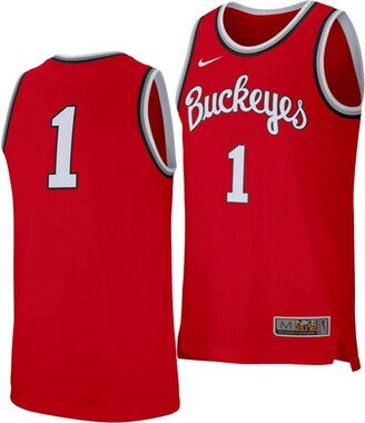 Men's Ohio State Buckeyes Replica Basketball Retro Jersey - Red/White