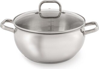 Belly 18/10 Stainless Steel 5.5 Quart Stockpot with Glass Lid