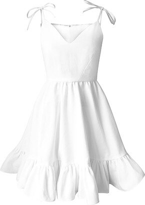 Kathy C Vang Bella White Mini Dress