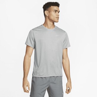 Men's Miler Dri-FIT UV Short-Sleeve Running Top in Grey