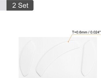 Unique Bargains Rounded Curved Mouse Feet 0.6mm for 310 Mouse White 3Pcs/2 Set