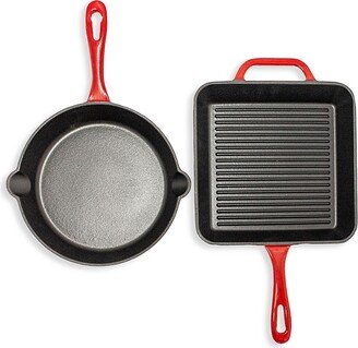 2-Piece Enamel Cast Iron Set