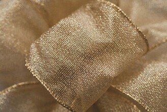 Gold Sheer Frost Wired Ribbon