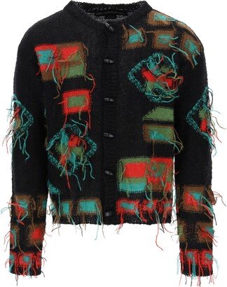 'village' Intarsia Cardigan