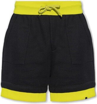 Two-Toned Drawstring Track Shorts