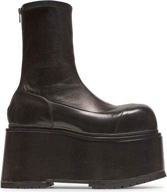 Platform leather boots-AB