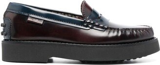 Two-Tone Leather Loafers