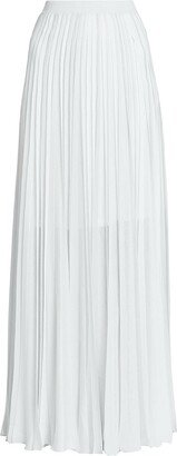 Entwined Ribbon Pleated Maxi Skirt