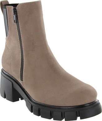 Maurizio Womens Faux Suede Lugged Sole Combat & Lace-up Boots