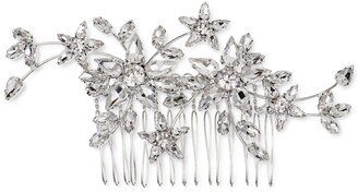 Silver-Tone Crystal Flower Sprig Hair Comb, Created for Macy's